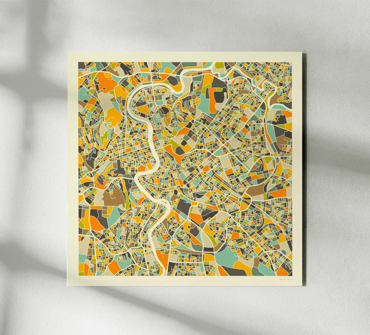 Rome Map forex plate by Jazzberry Blue