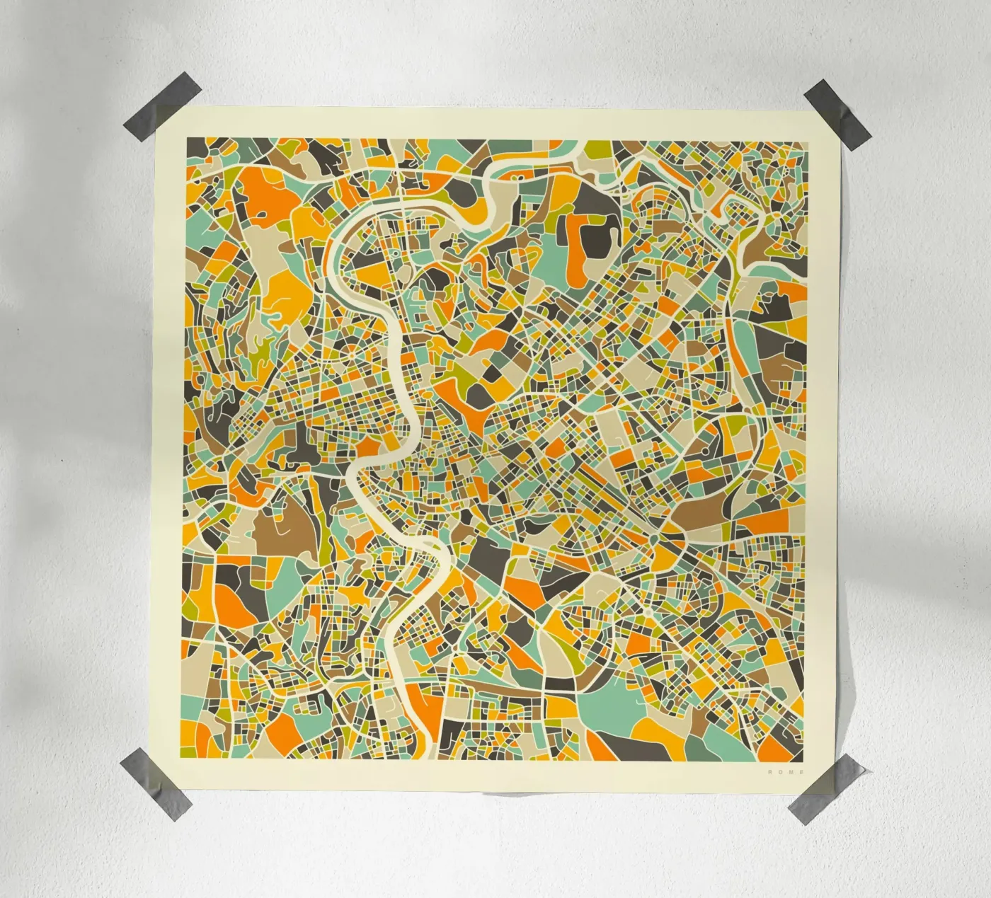 Carte de Rome poster de Jazzberry Blue