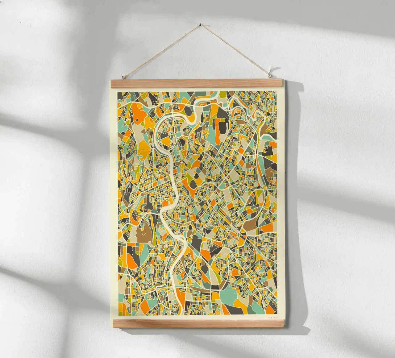 Mappa di Roma poster da Jazzberry Blue