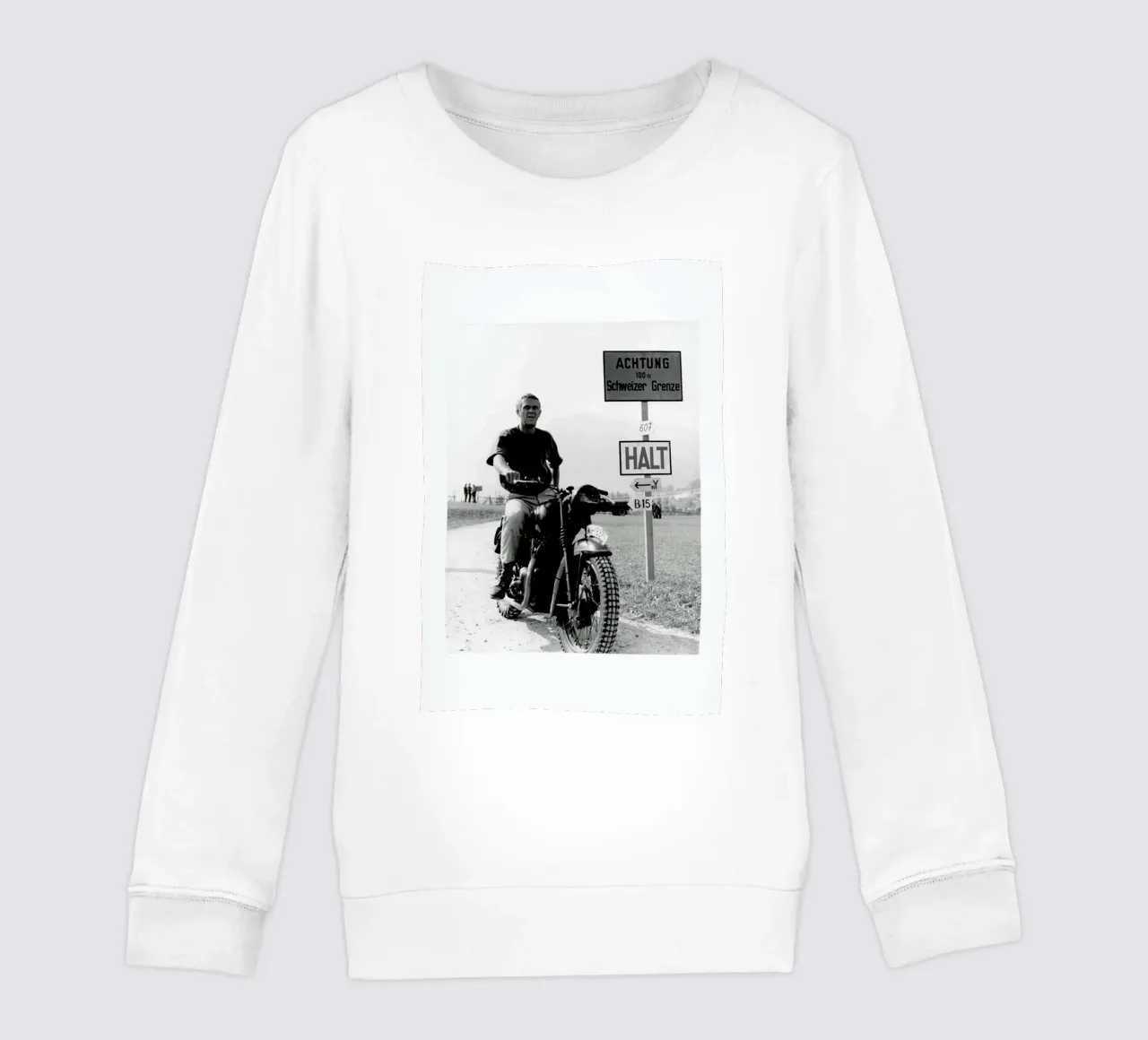 Steve McQueen "The Great Escape" 1963 felpa bambino da Gallery Print and Art Limited