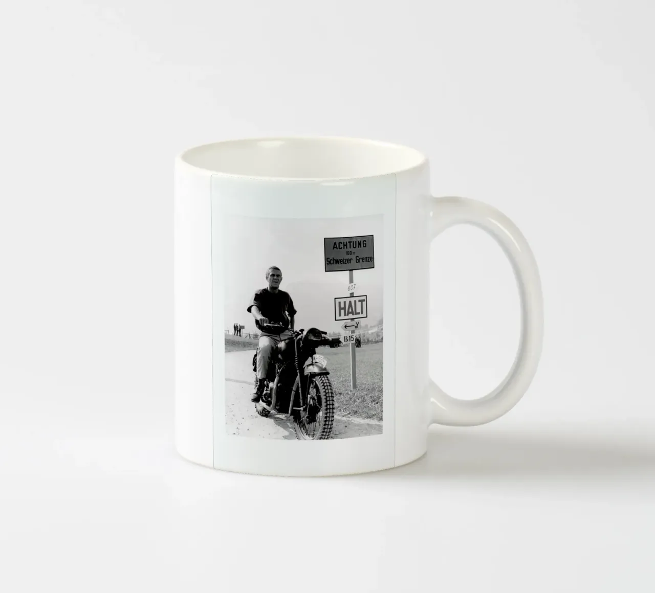 Steve McQueen "The Great Escape" 1963 ceramic mug by Gallery Print and Art Limited
