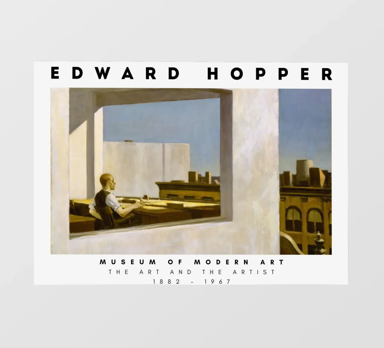 Ufficio di Edward Hopper in una piccola città - Arte del realismo americano telo in pvc da NorwesClub