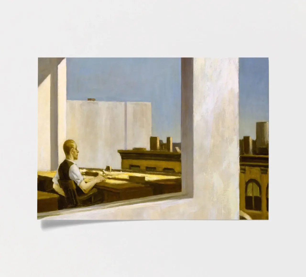 Edward Hopper Office in Small City - American Realism Art sticker sheet by NorwesClub
