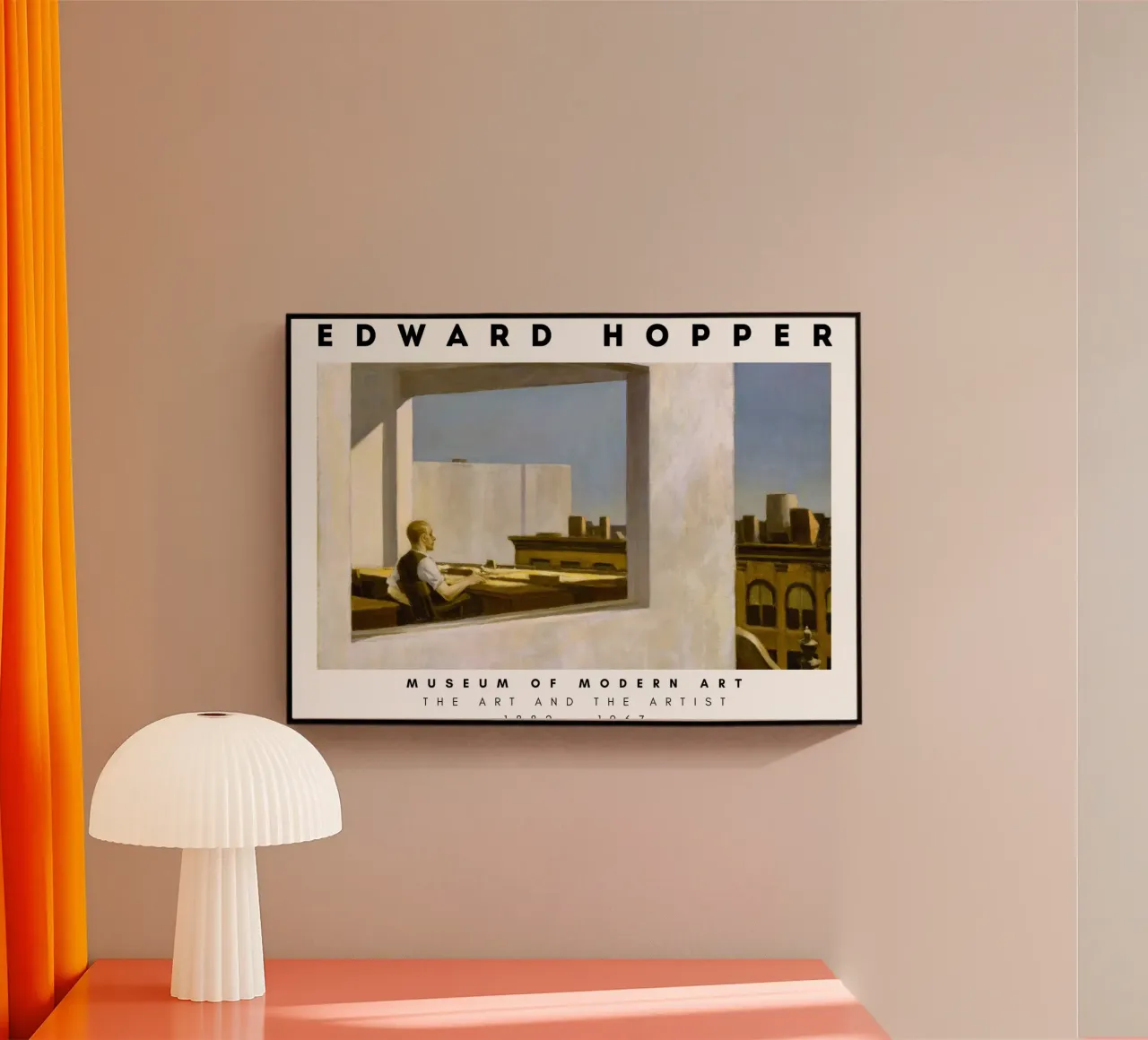 Ufficio di Edward Hopper in una piccola città - Arte del realismo americano plexiglass da NorwesClub