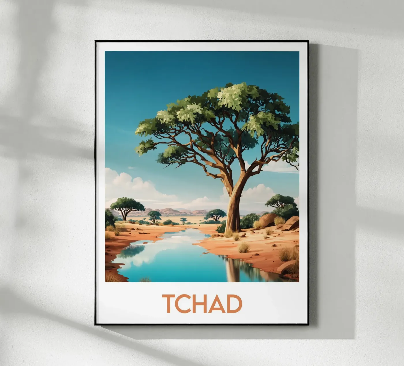Affiche Tchad plexiglas de Frame the World