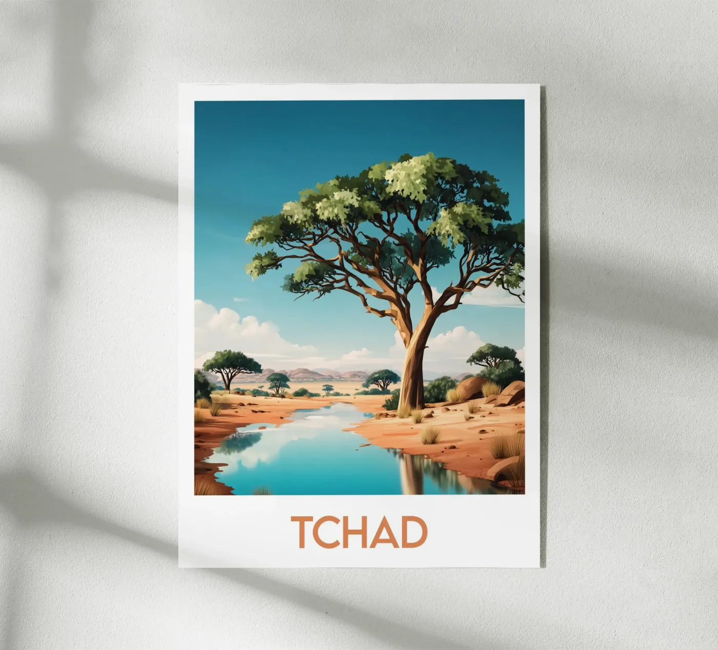 Affiche Tchad plexiglas de Frame the World
