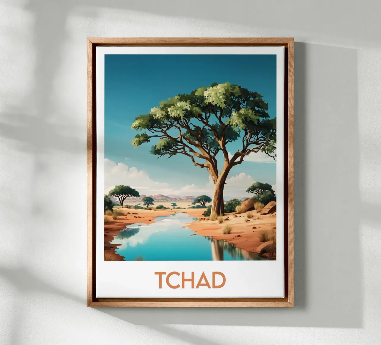 Poster di Chad tela con Cornice a cassetta da Frame the World