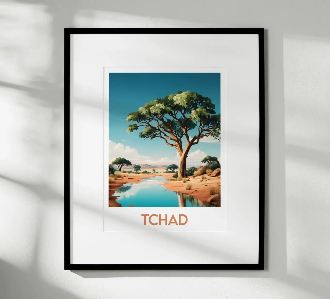 Poster di Chad poster con telaio in alluminio da Frame the World