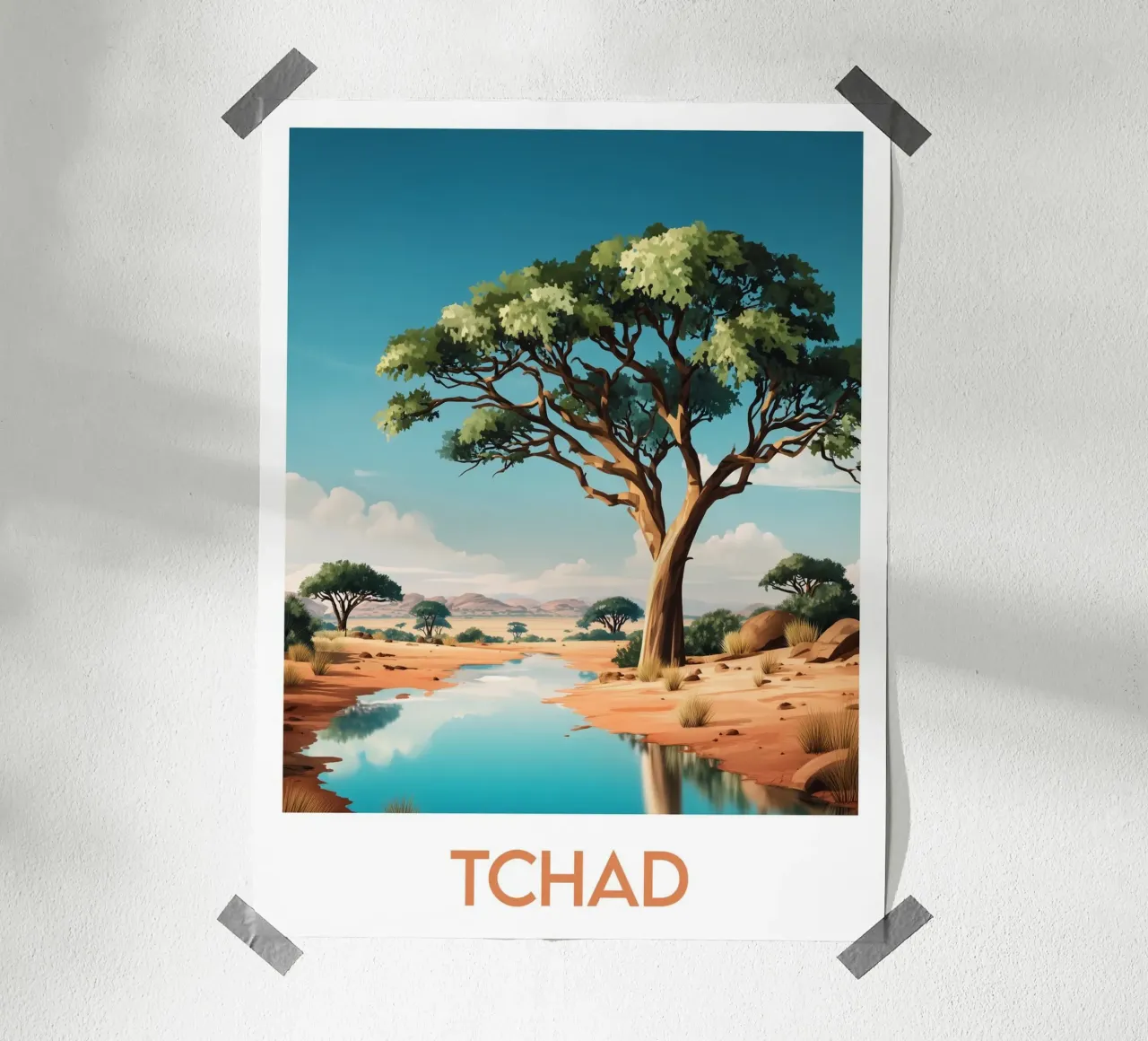 Poster di Chad poster con telaio in alluminio da Frame the World