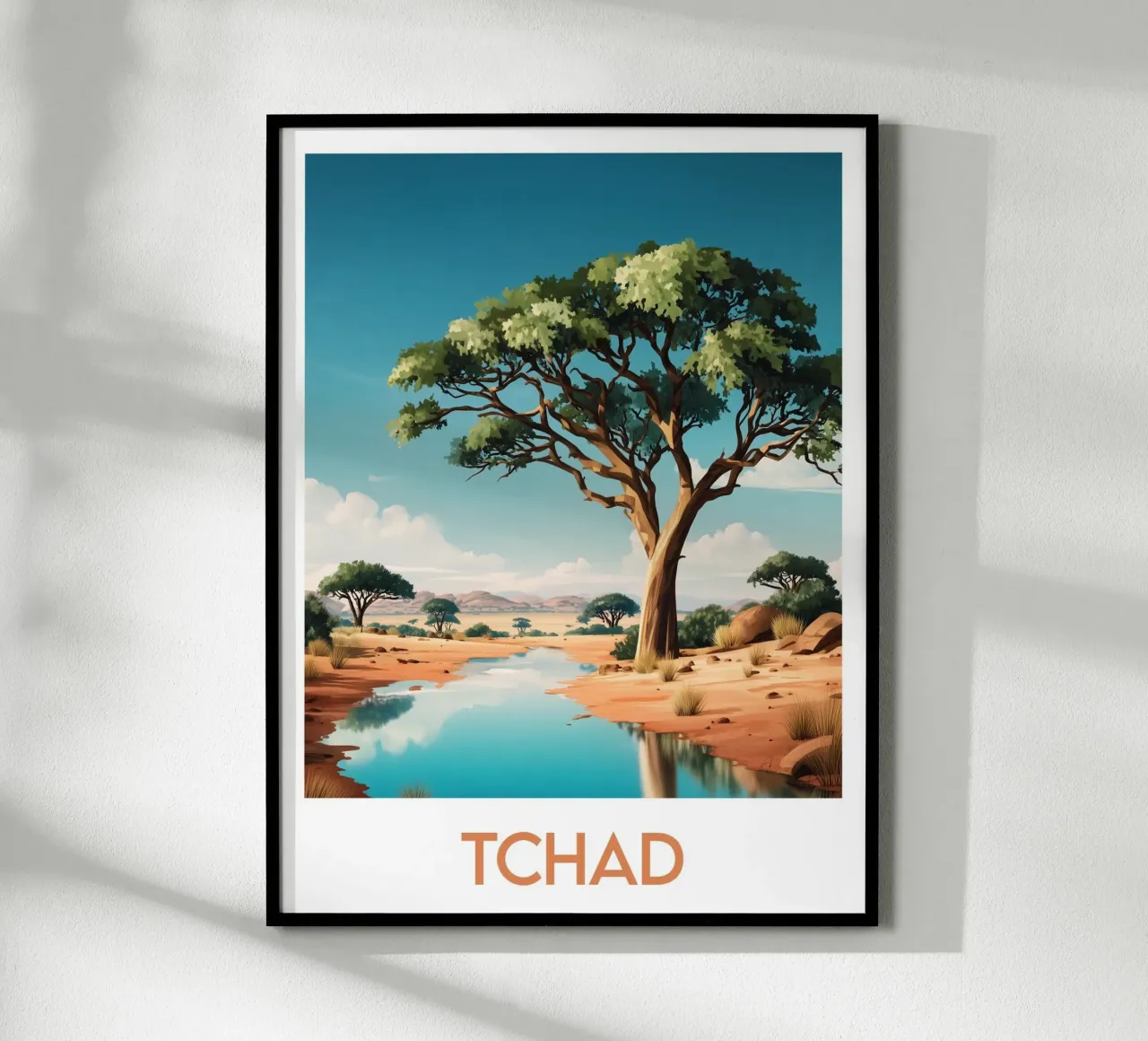 Poster di Chad poster con telaio in alluminio da Frame the World