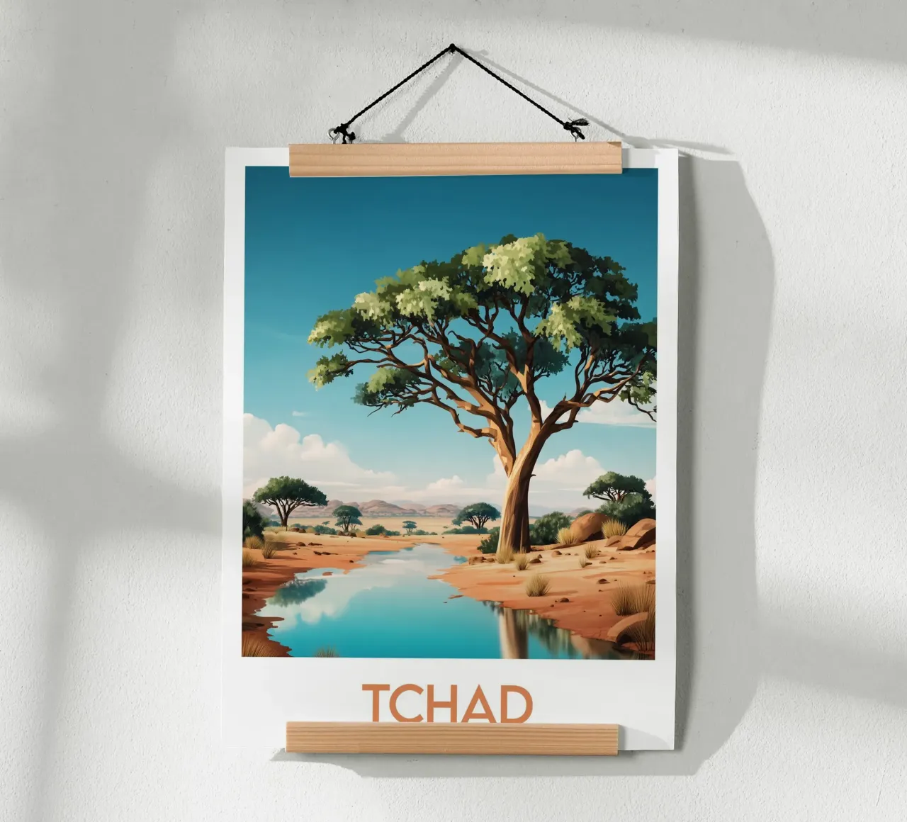 Poster di Chad poster con telaio in alluminio da Frame the World