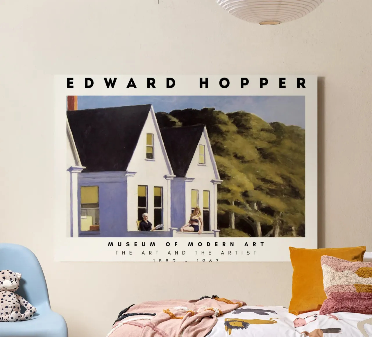 Hopper "Second Story Zonlicht" | Amerikaans Realisme Kunst canvas met Baklijst van NorwesClub