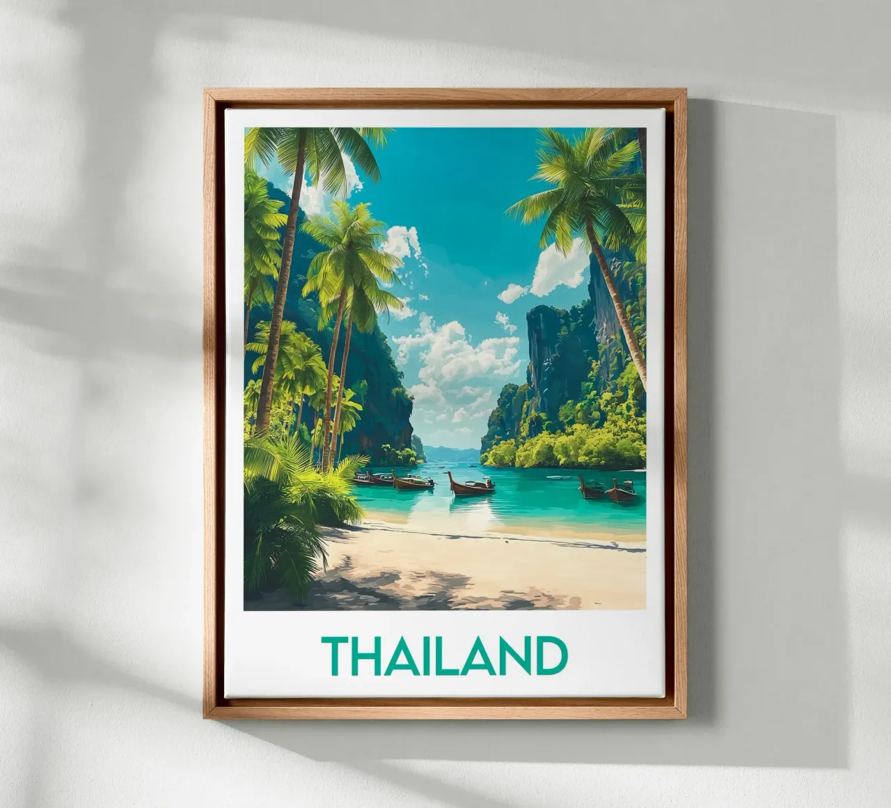 Affiche Thailand tela con Cornice a cassetta da Frame the World