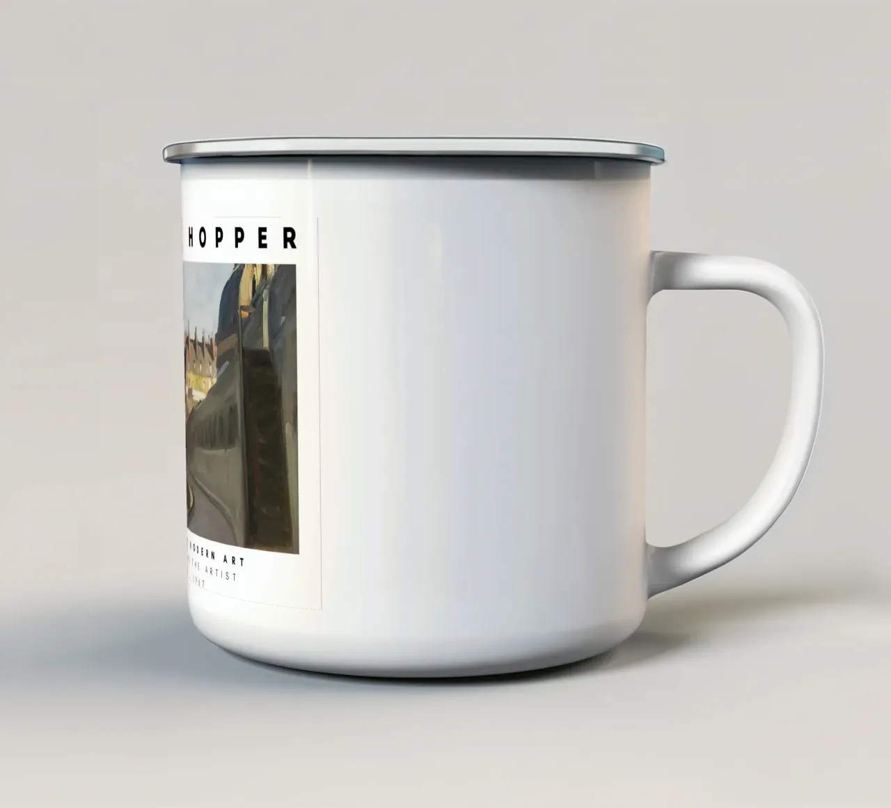 Edward Hopper Le Quai Paris - Realismo americano Prin tazza in smalto da NorwesClub