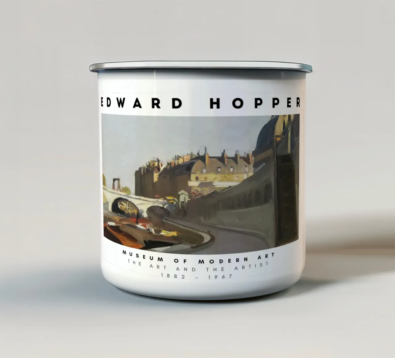 Edward Hopper Le Quai Paris - Realismo americano Prin tazza in smalto da NorwesClub
