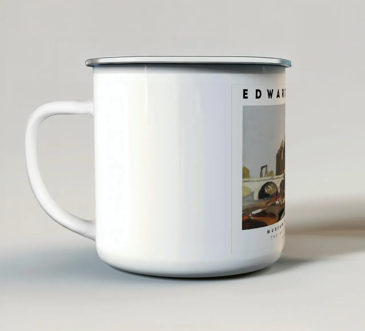 Edward Hopper Le Quai Paris - Realismo americano Prin tazza in smalto da NorwesClub