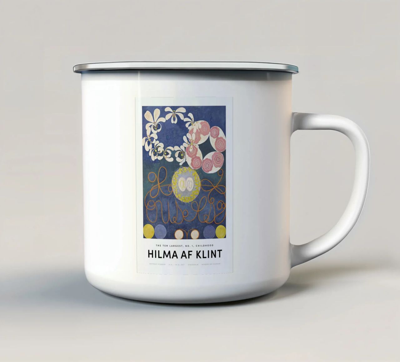 Hilma af Klint - The Ten Largest, No.1 II tazza in smalto da Vintage by JUNIQE
