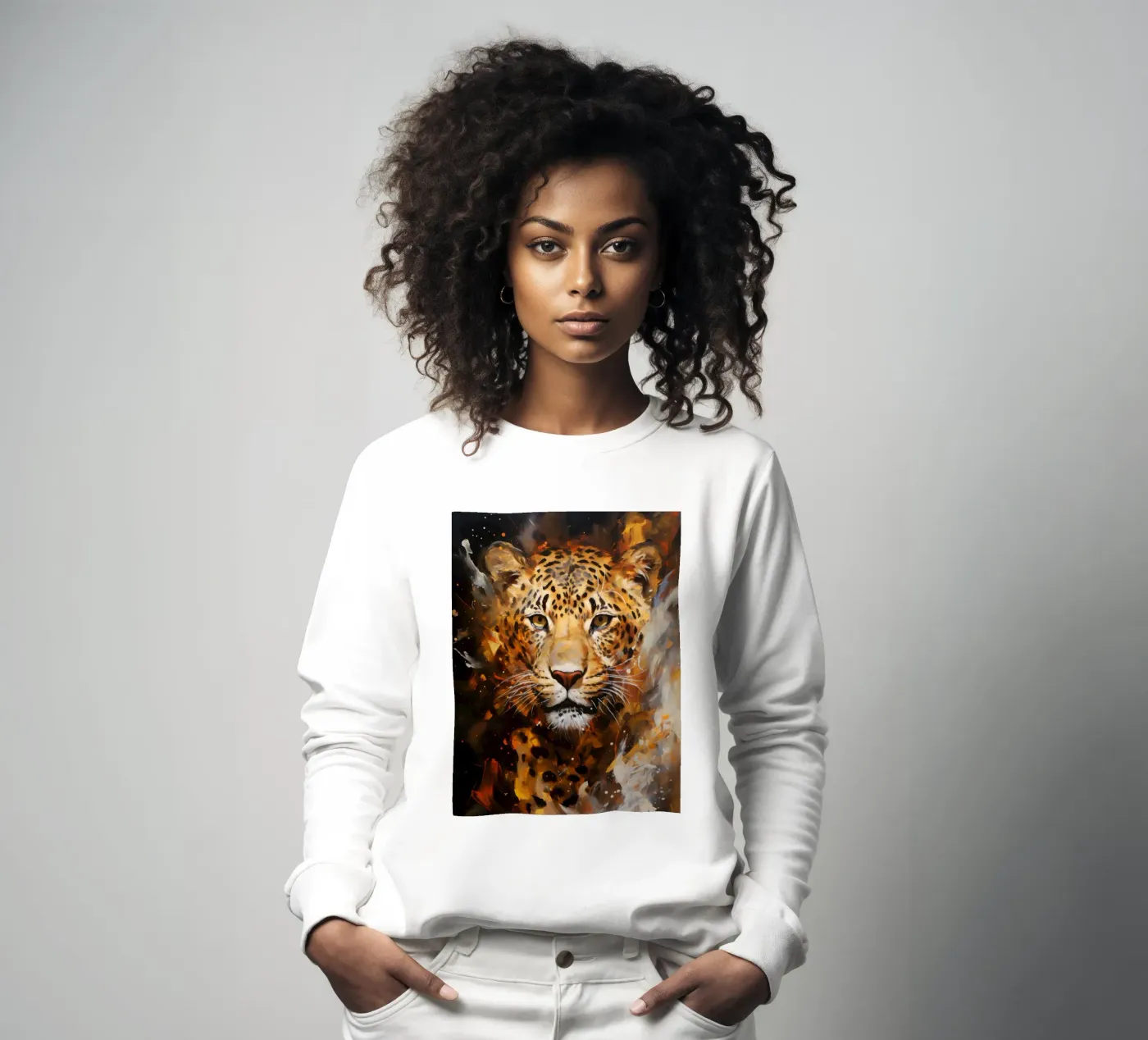 Leopard Abstract felpa da Mateo