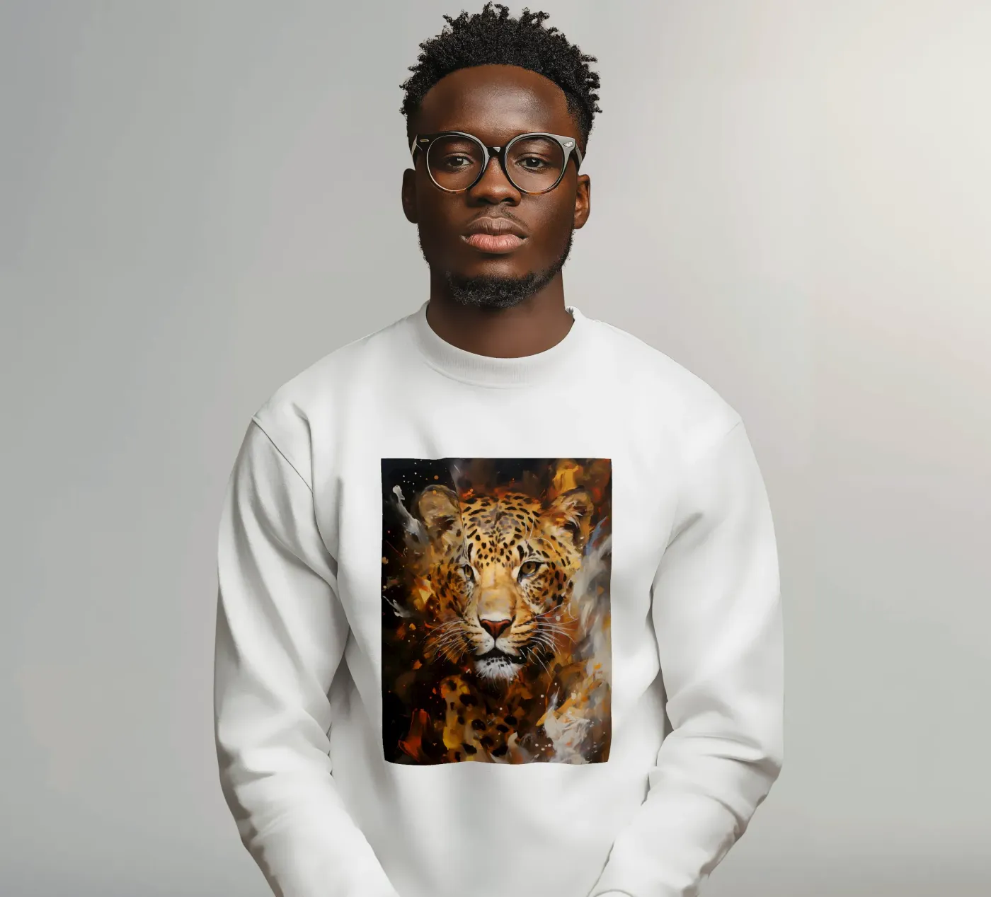 Leopard Abstract felpa da Mateo