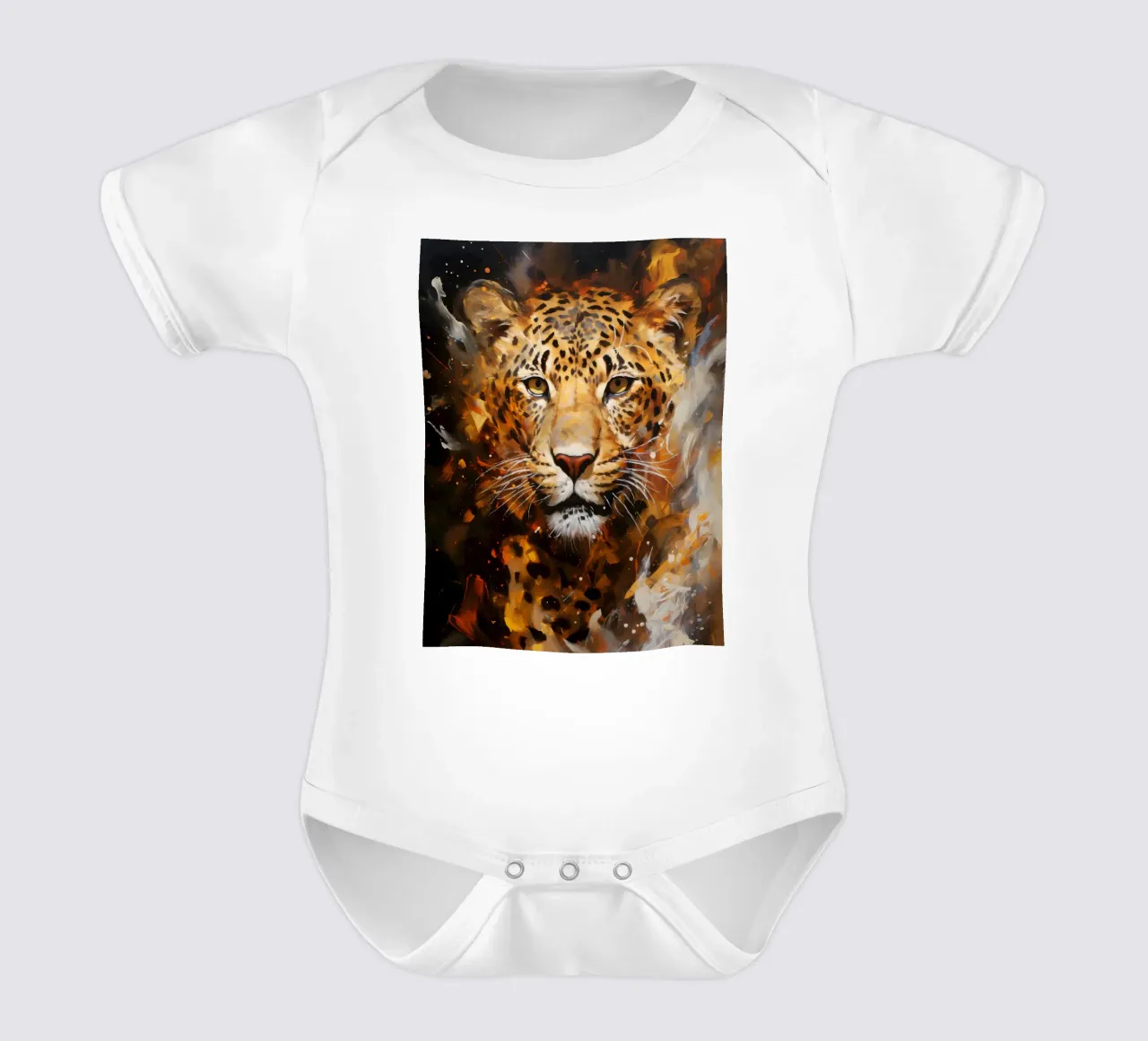 Leopard Abstract body neonato maniche corte da Mateo