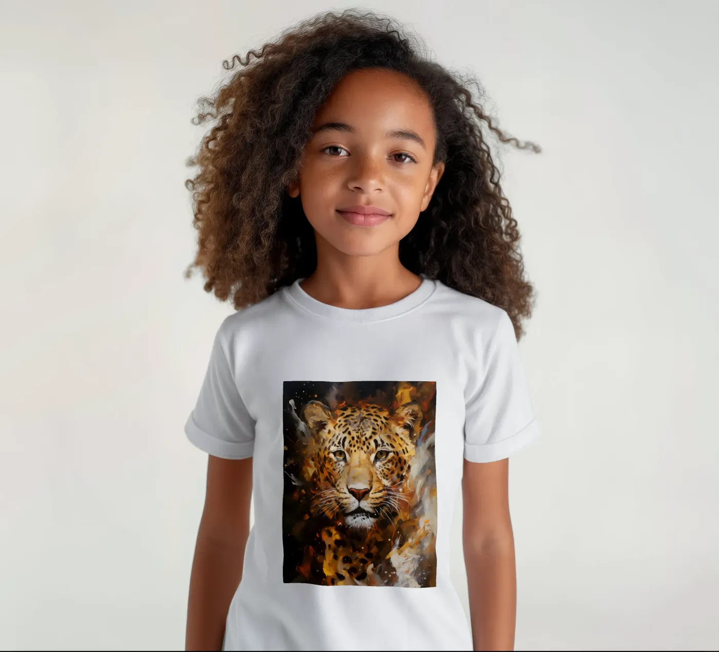 Leopard Abstract kids t-shirt by Mateo