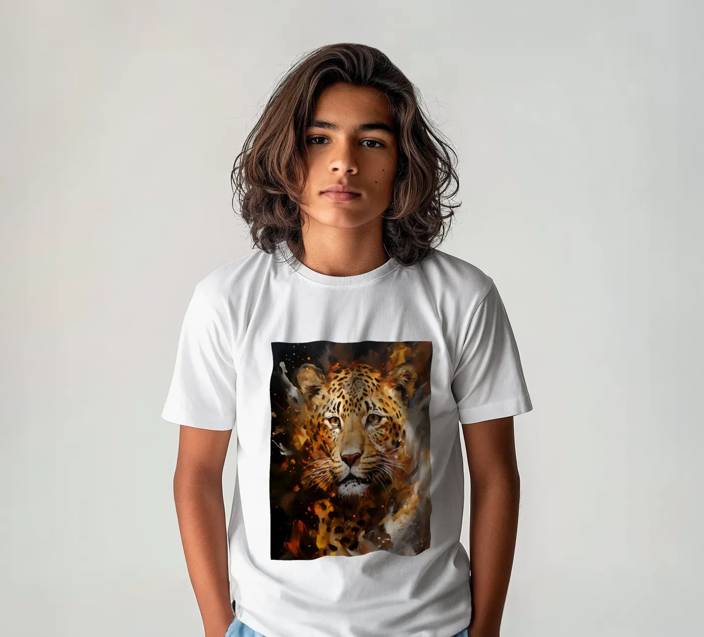 Leopard Abstract kinder t-shirt van Mateo