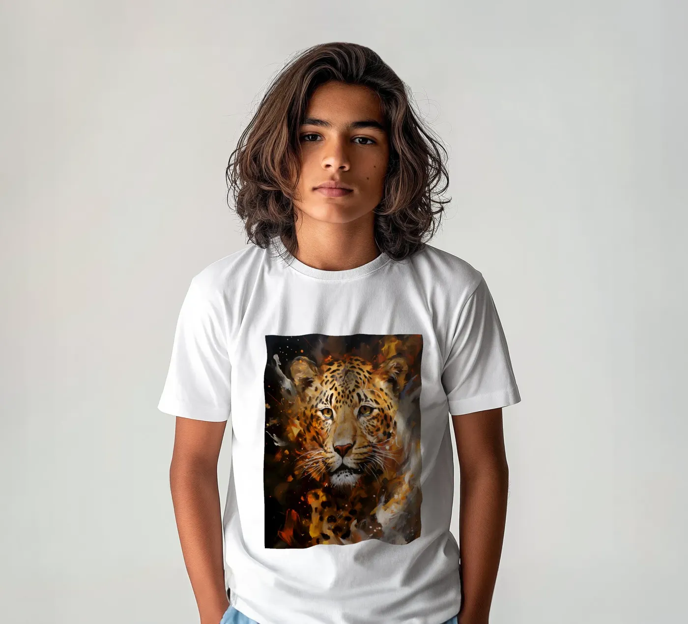 Leopard Abstract kids t-shirt by Mateo