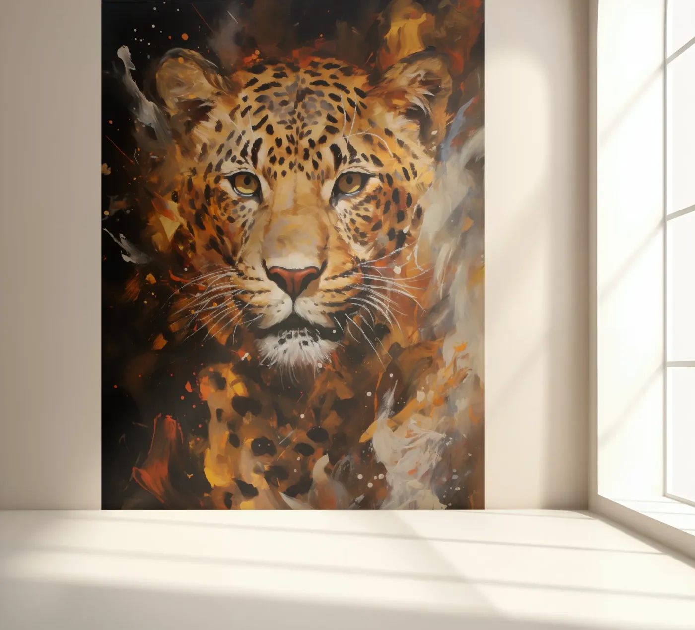 Leopard Abstract fotobehang van Mateo