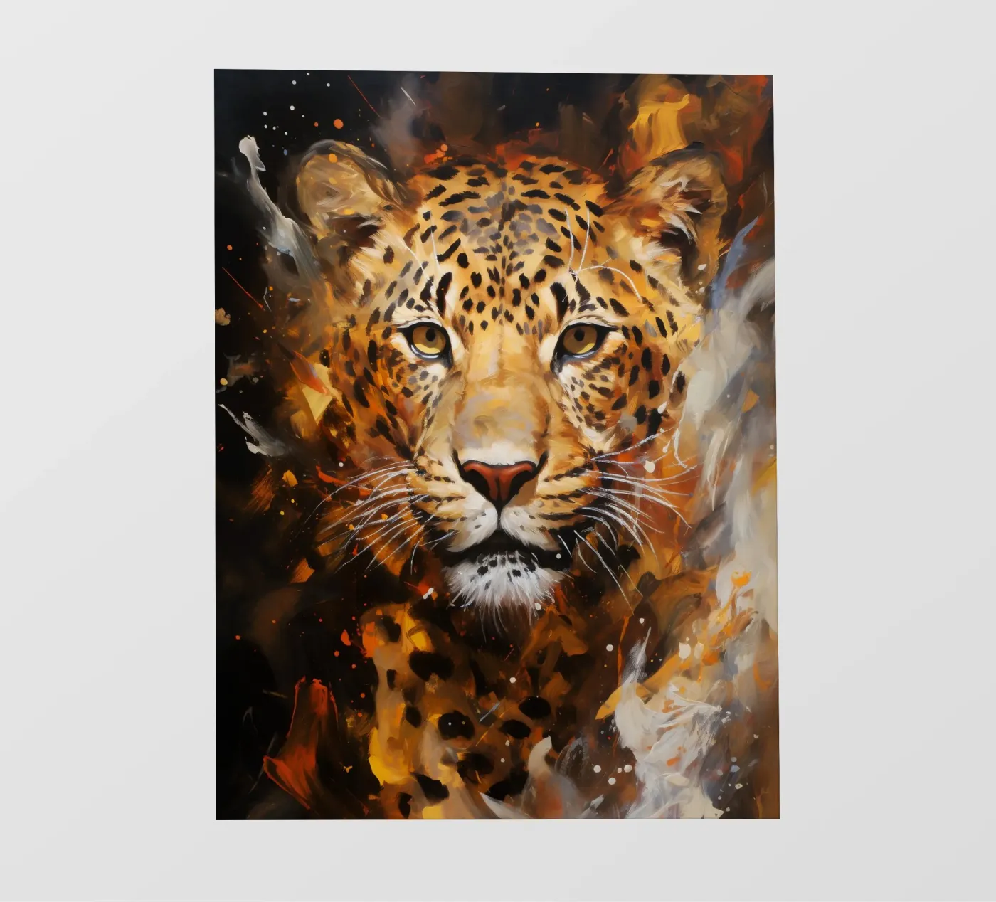 Leopard Abstract fotobehang van Mateo