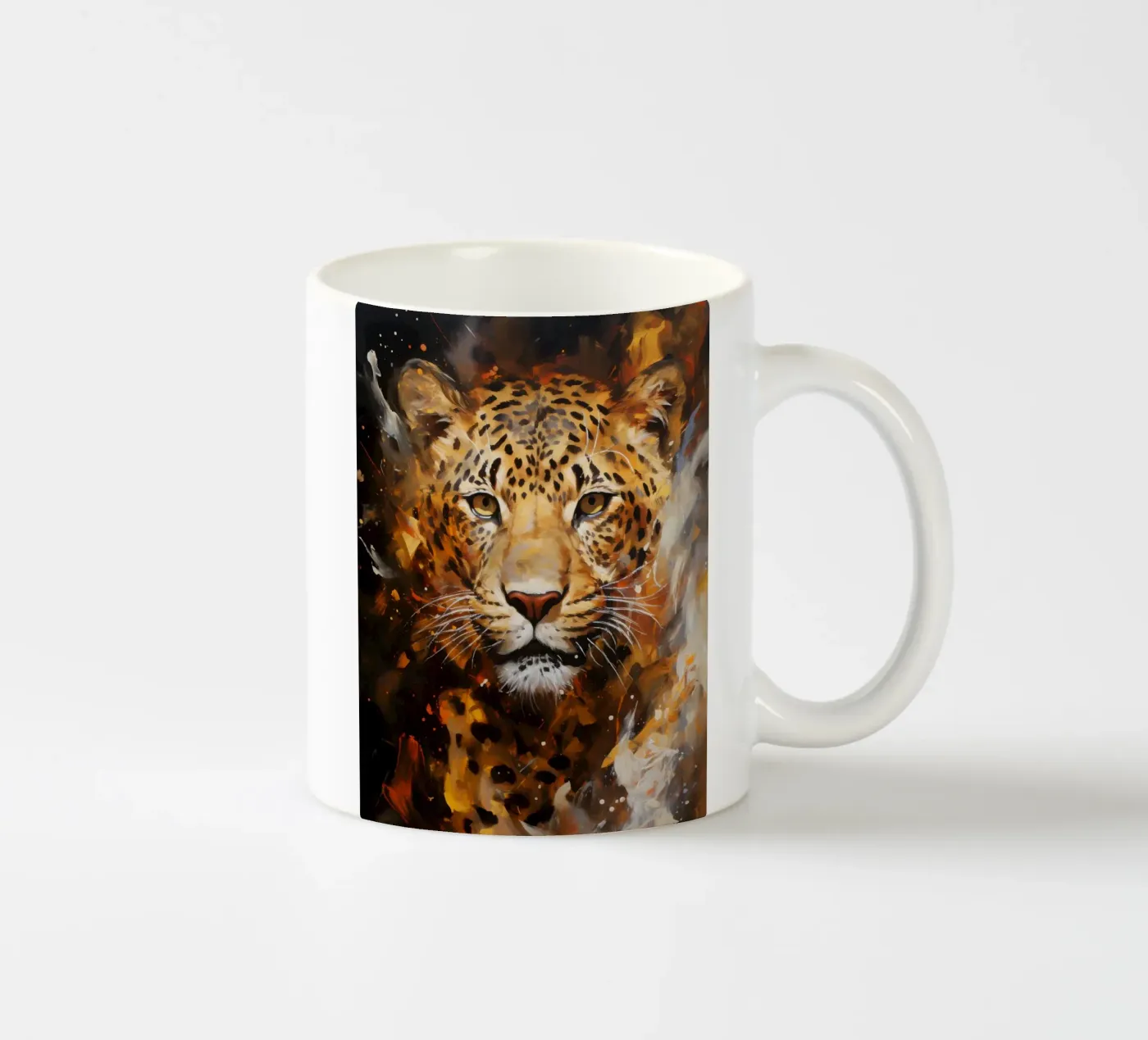 Leopard Abstract ceramic mug by Mateo