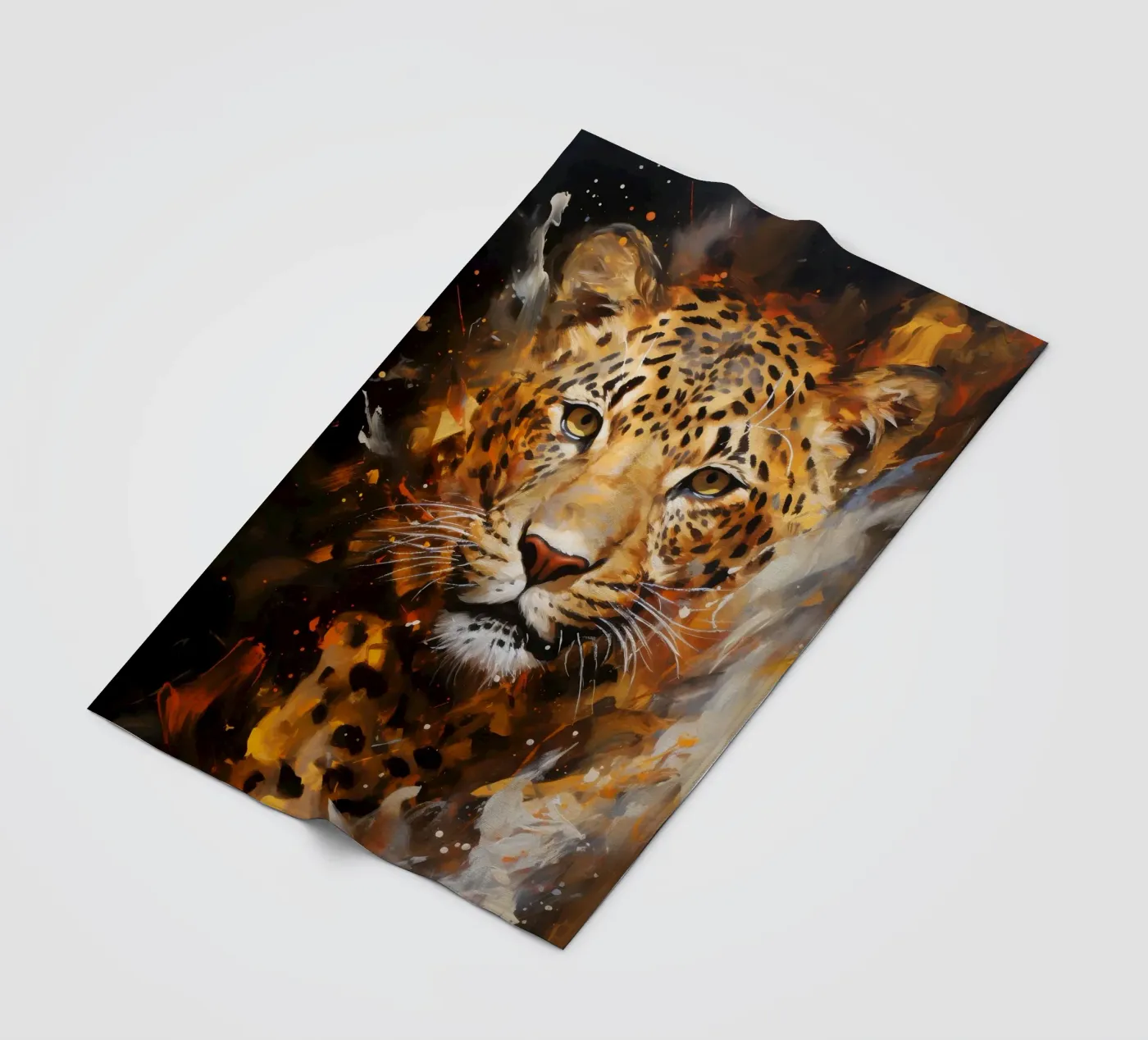 Leopard Abstract Fleecedecke von Mateo