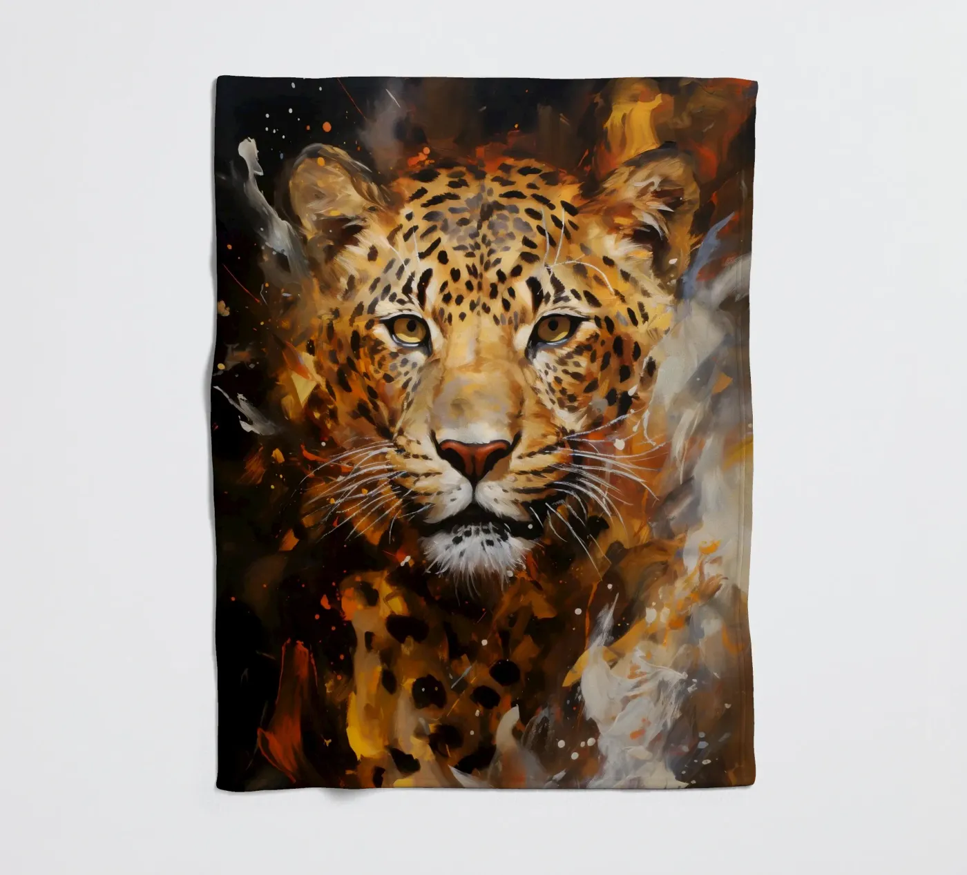Leopard Abstract Fleecedecke von Mateo