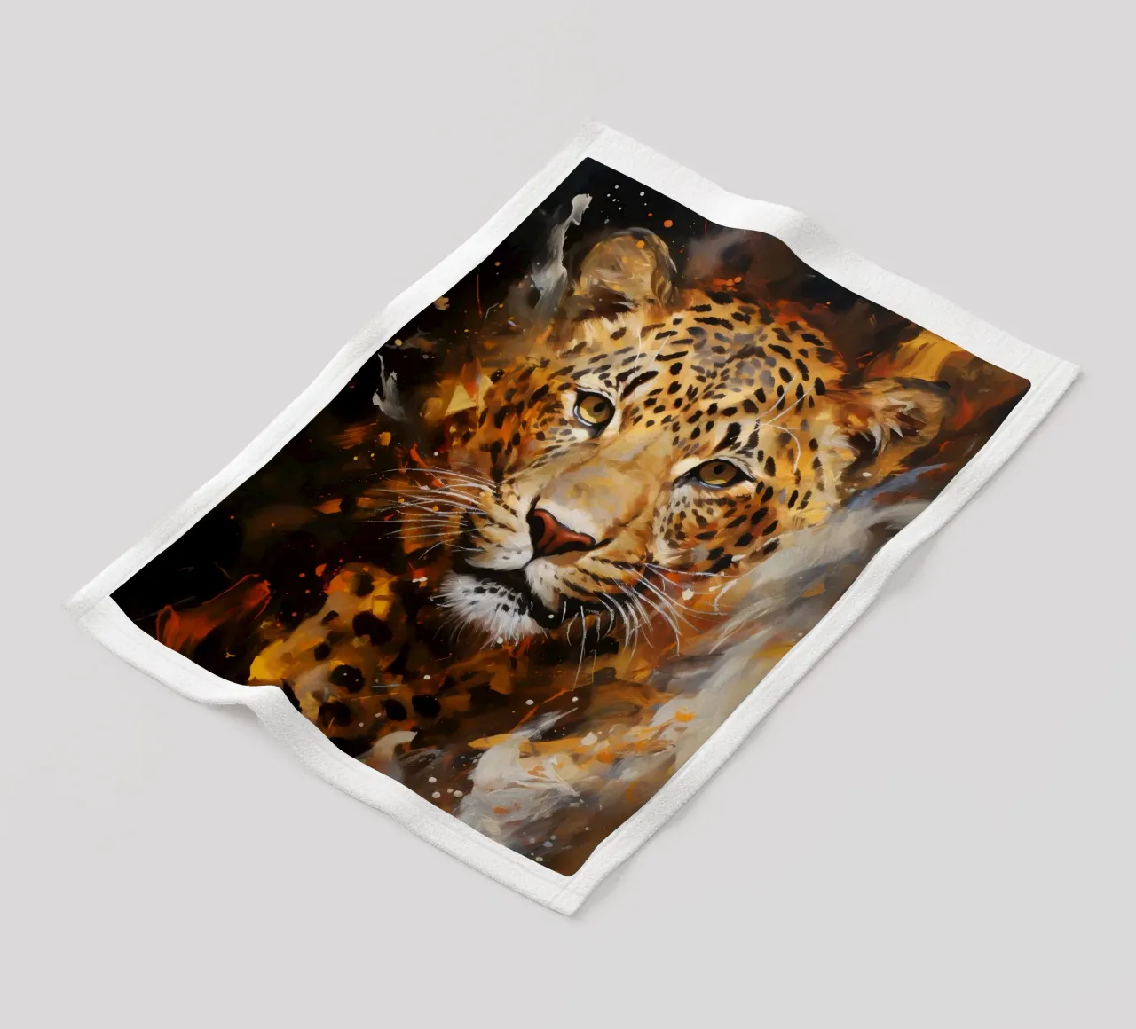 Leopard Abstract Fleecedecke von Mateo
