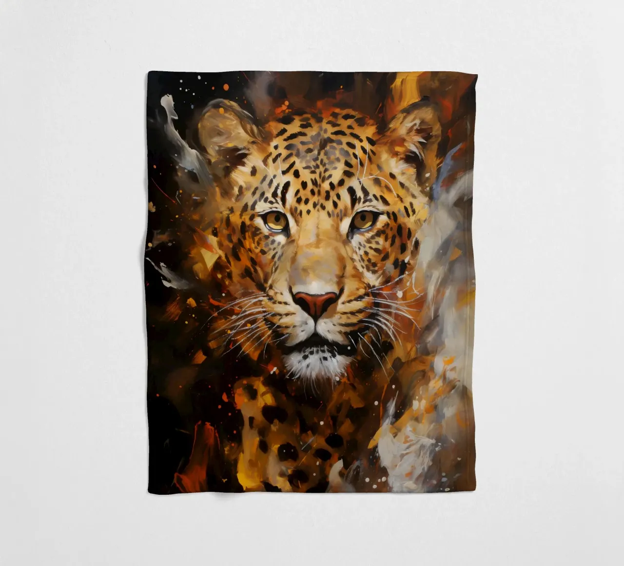 Leopard Abstract Fleecedecke von Mateo