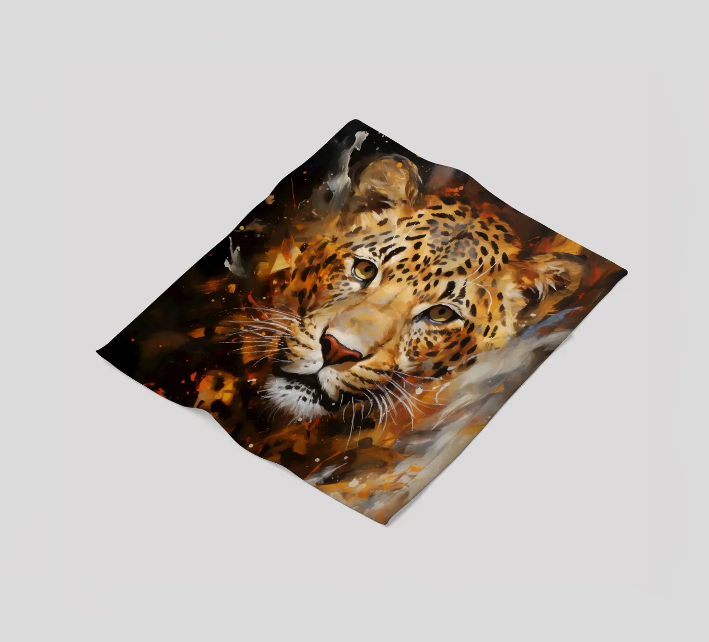 Leopard Abstract Fleecedecke von Mateo