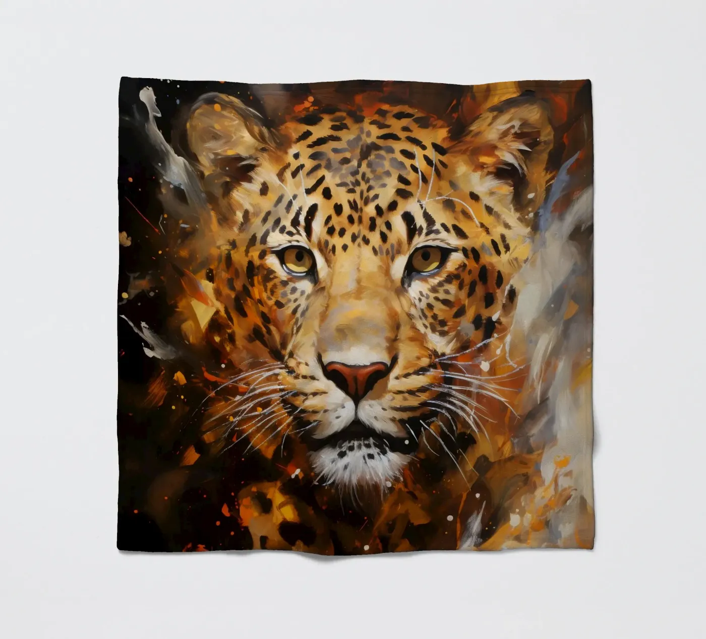 Leopard Abstract Fleecedecke von Mateo