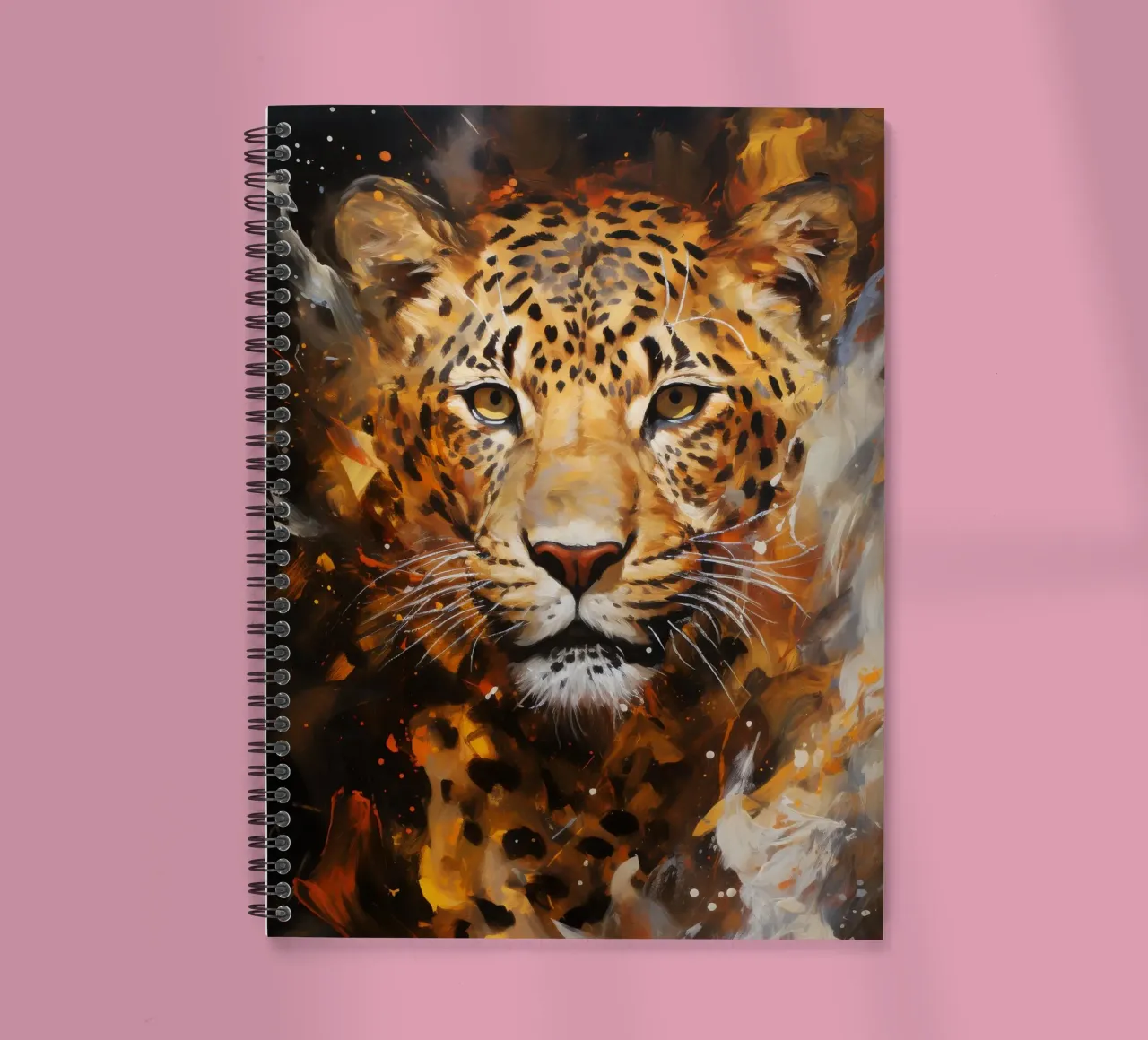 Leopard Abstract spiral notebook by Mateo