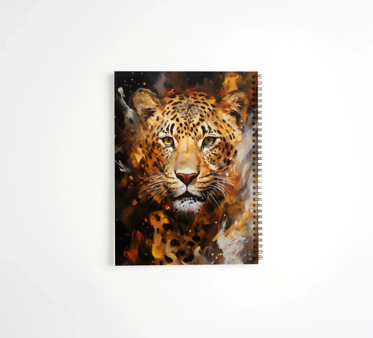 Leopard Abstract spiral notebook by Mateo