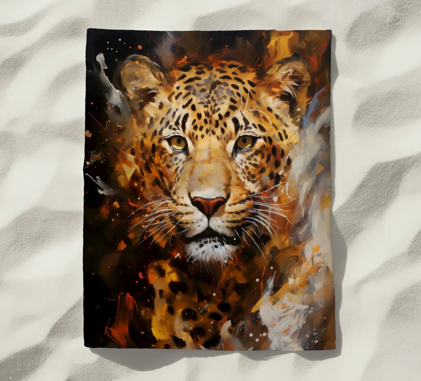 Leopard Abstract strandhanddoek van Mateo