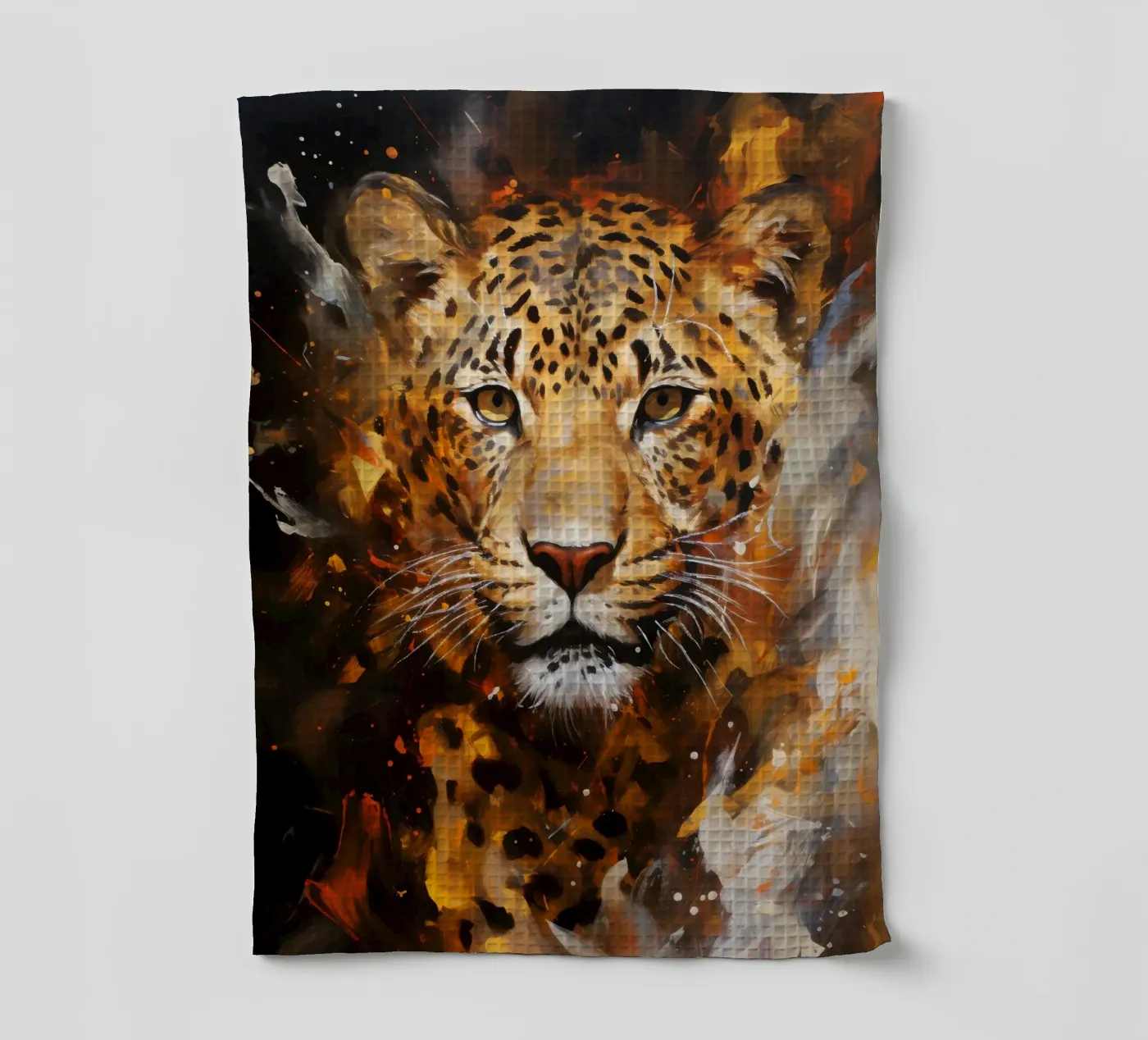 Leopard Abstract torchon de Mateo