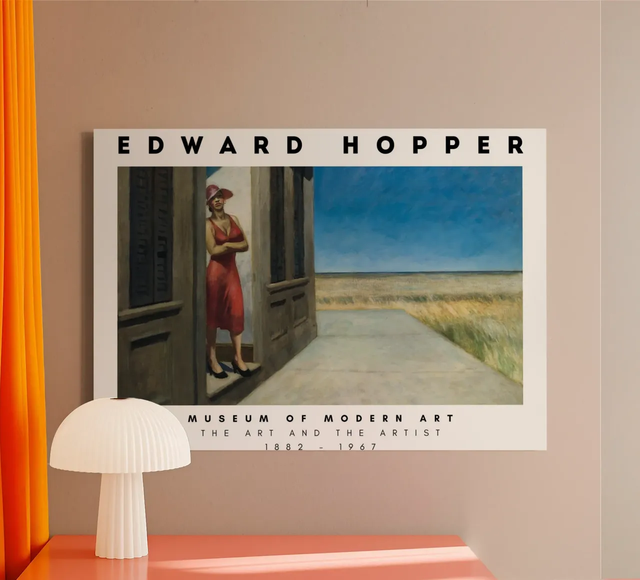 Edward Hopper Ochtend in Zuid-Carolina - Amerikaans realisme canvas met Baklijst van NorwesClub