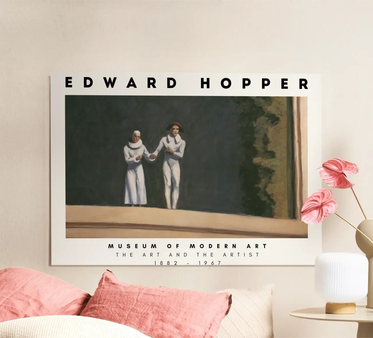 Edward Hopper Dos comediantes - American Realism Art poster de NorwesClub