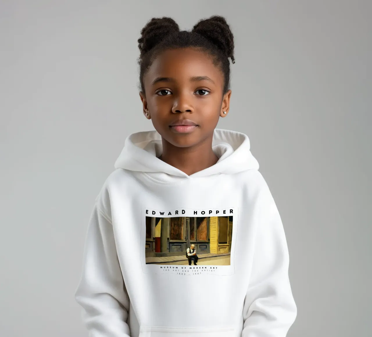 Edward Hopper Excursión a la filosofía | Realismo Imprimir sudadera con capucha para niño de NorwesClub