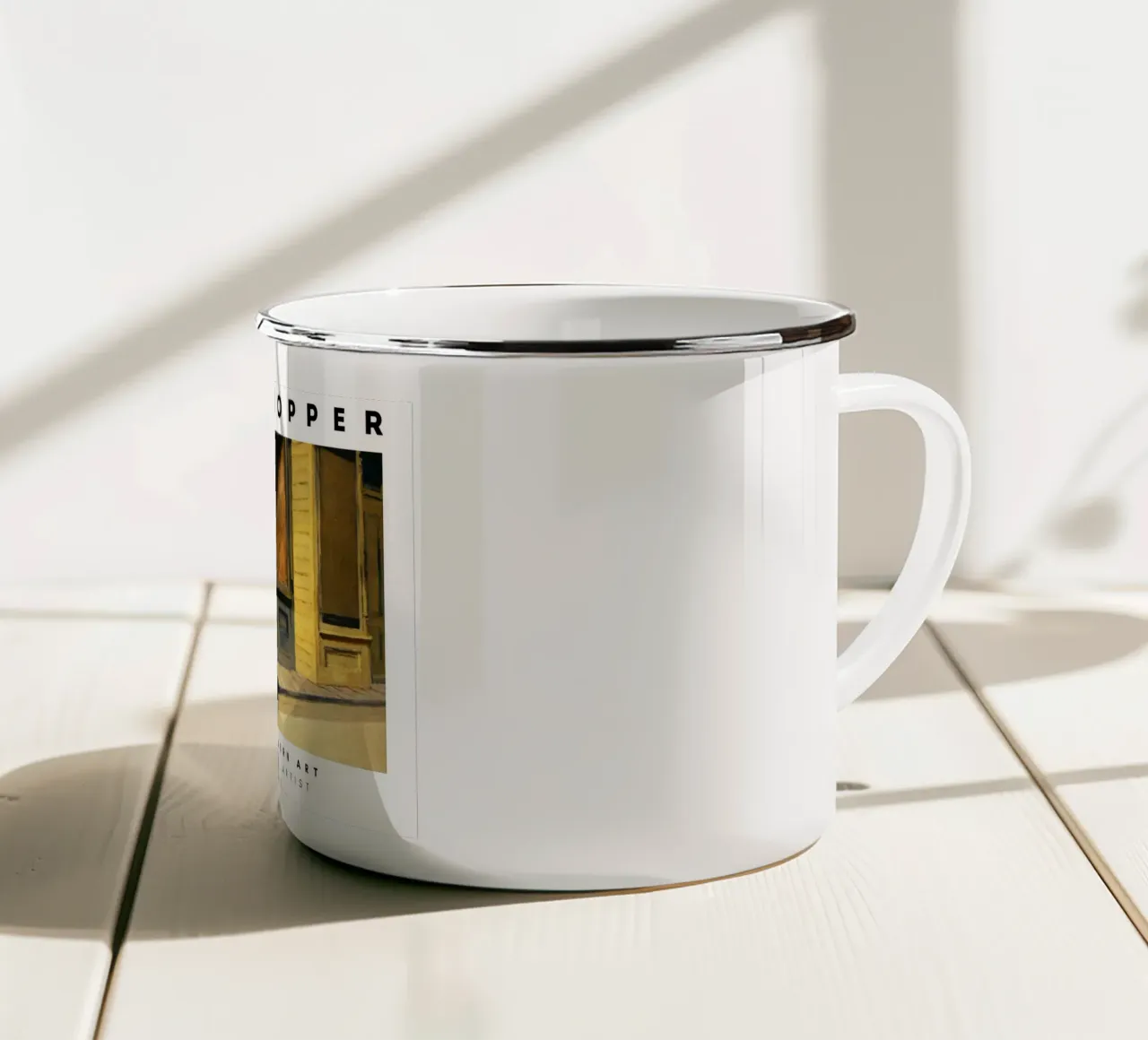 Edward Hopper Exkursion in die Philosophie | Realismus Druck Emaille Tasse von NorwesClub