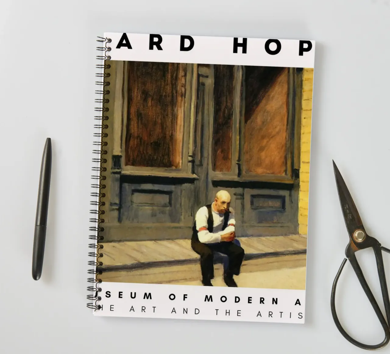 Edward Hopper Excursion into Philosophy | Realism Print spiral notebook by NorwesClub