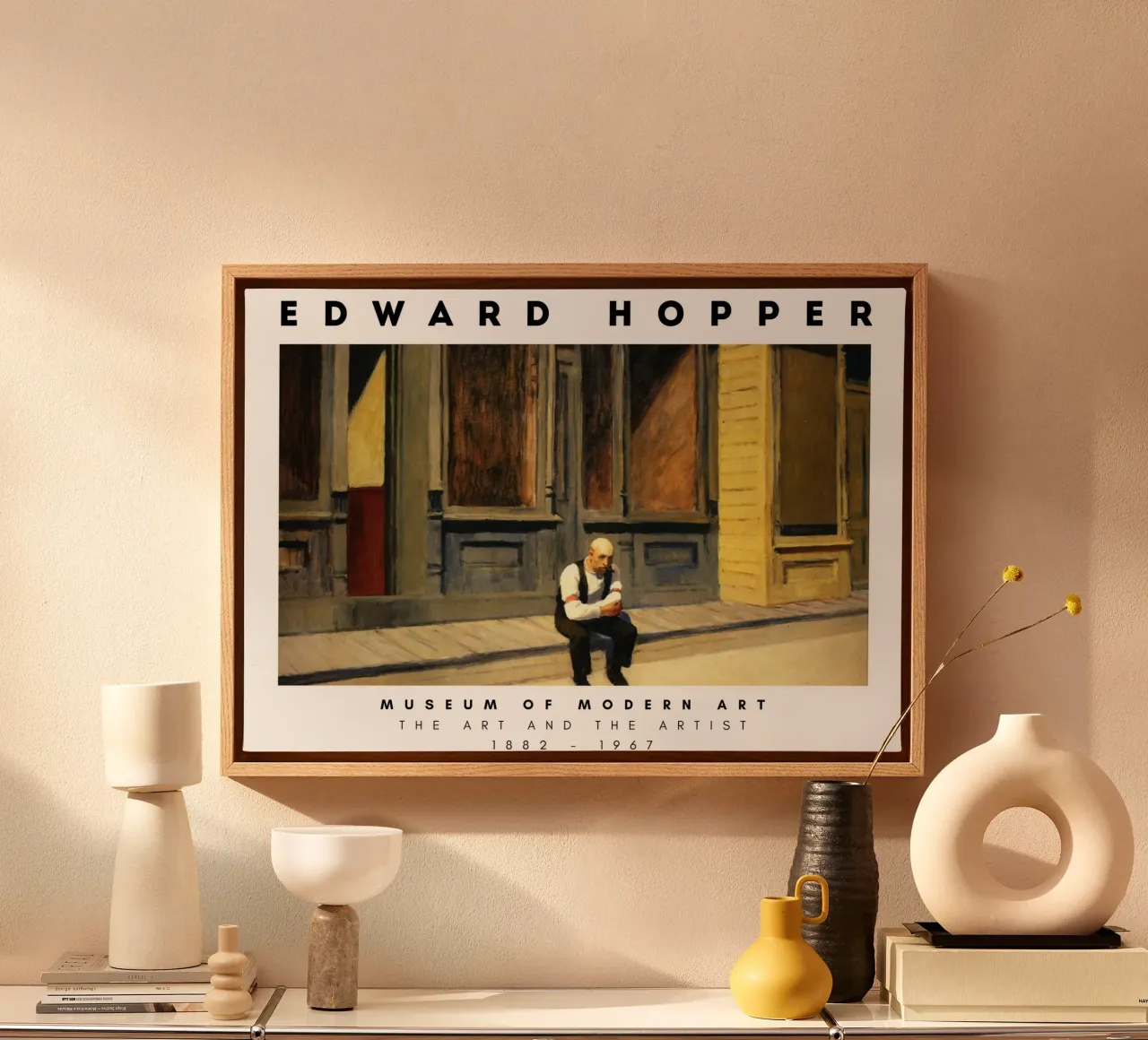 Edward Hopper Excursie in de filosofie | Realisme Print canvas van NorwesClub