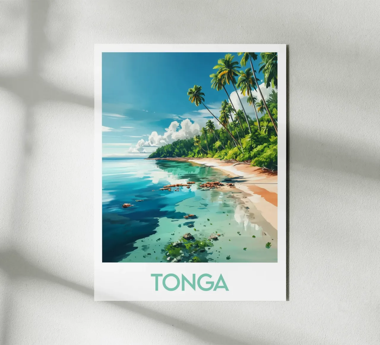 Affiche Tonga alluminio dibond da Frame the World