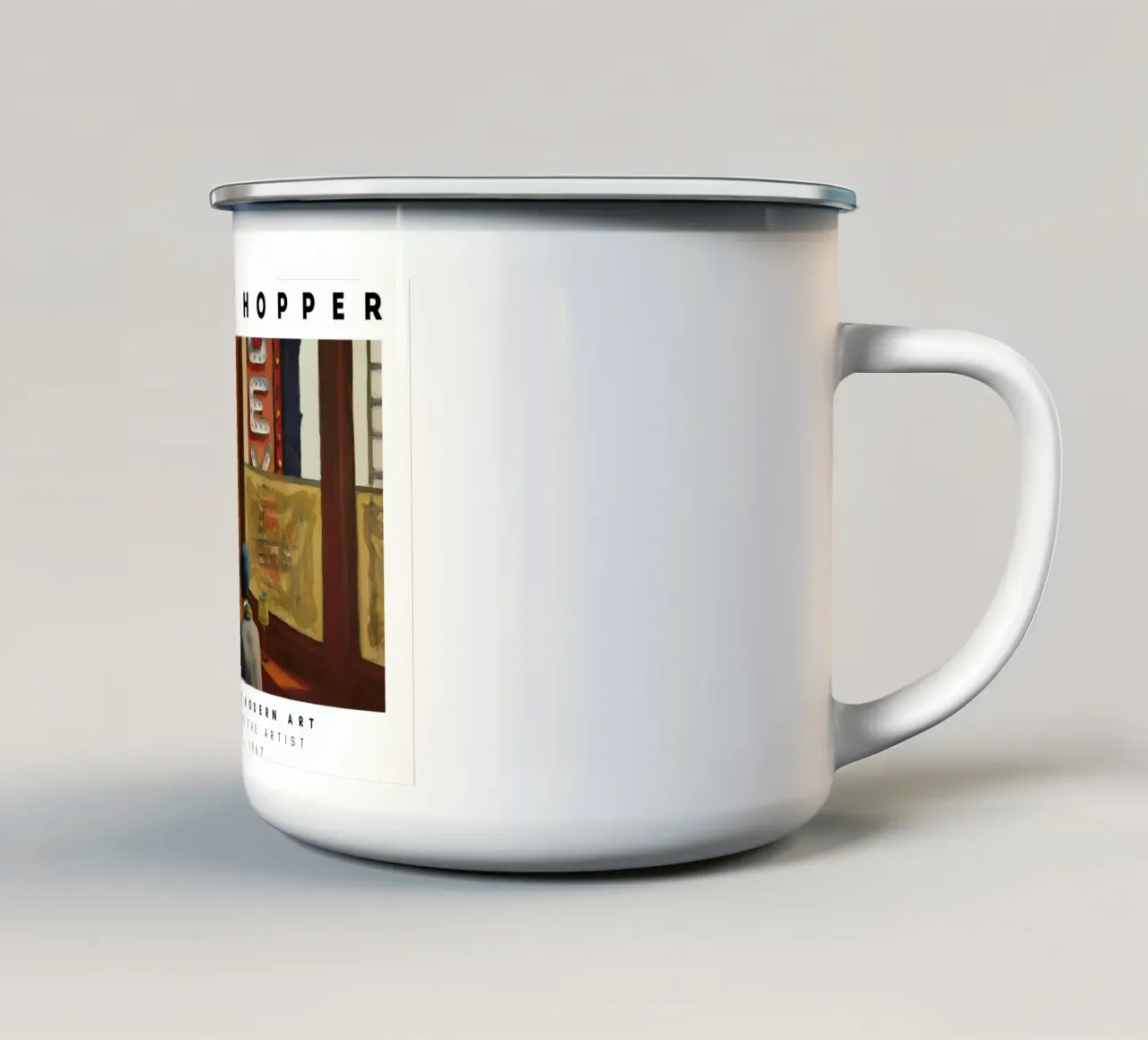Edward Hopper Chop Suey - Realismo americano Urban Ar tazza in smalto da NorwesClub
