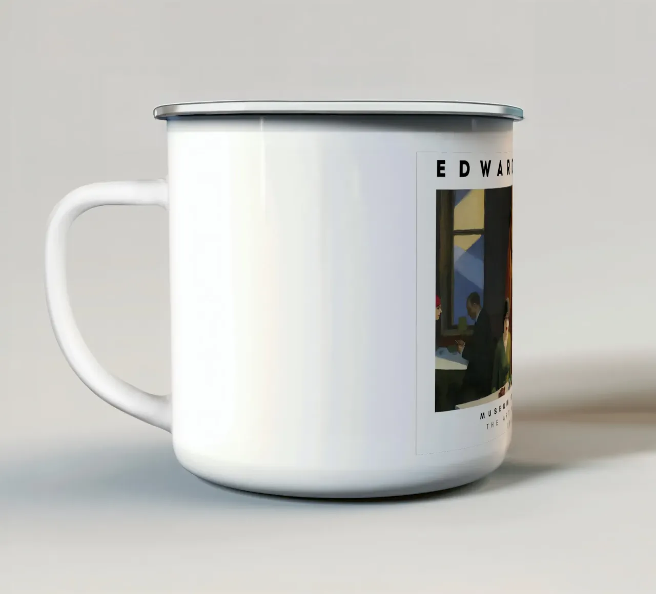 Edward Hopper Chop Suey - Realismo americano Urban Ar tazza in smalto da NorwesClub