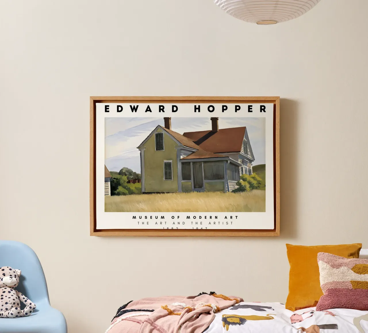 Edward Hopper Marshall's huis - Amerikaans realisme canvas met Baklijst van NorwesClub
